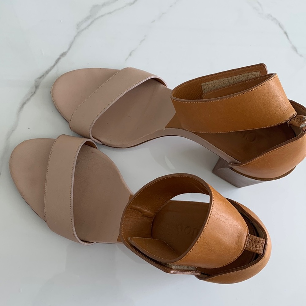 Chloe beige and brown heels